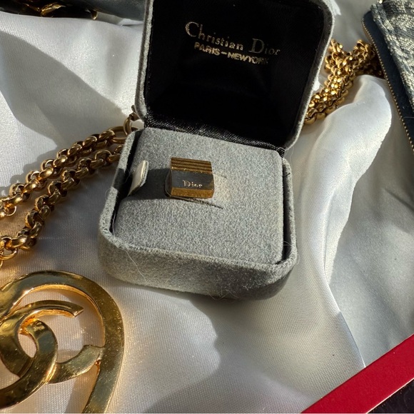 Authentic Christian Dior Neck Tie Pin Clip Clasp - Picture 13 of 14